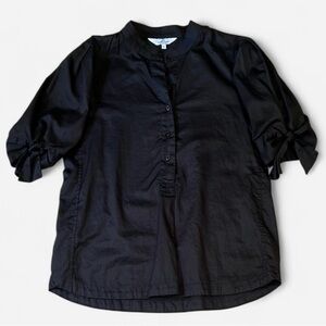 LaRoque Original 100% Cotton Button-Up Blouse with Bow Sleeves. Women’s Small
